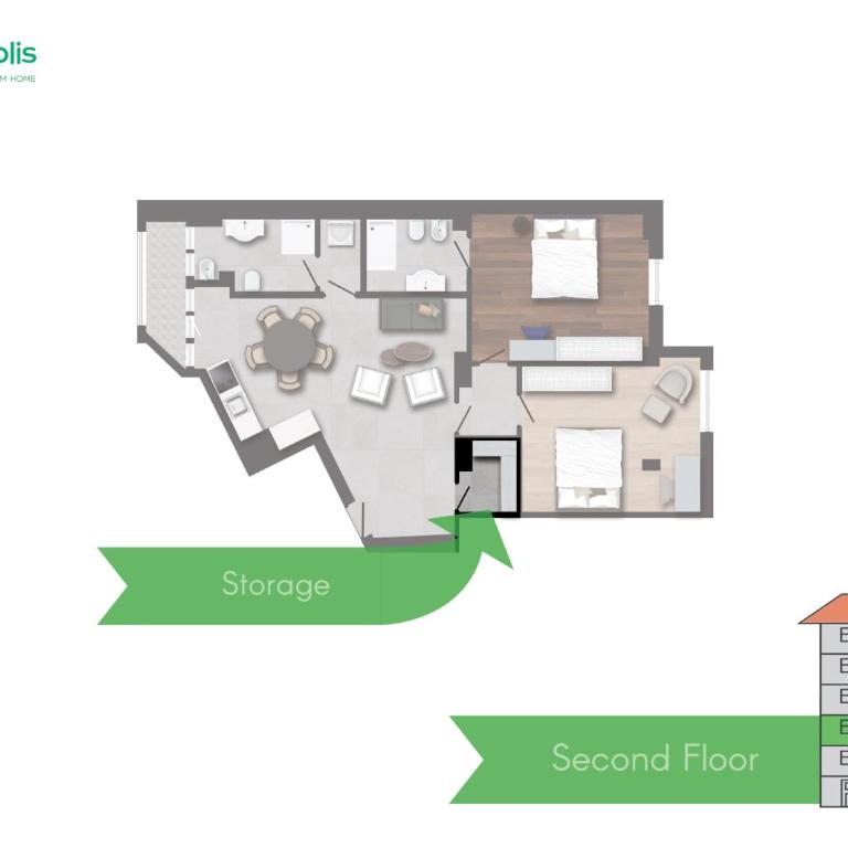 Spacious 2BDR with balcony Arco-Sempione Area, by Rentopolis - Appartamento Deluxe con 2 Camere da Letto e Vista Giardino - 25