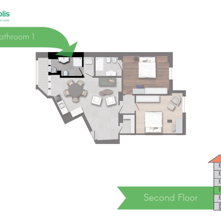 Spacious 2BDR with balcony Arco-Sempione Area, by Rentopolis - Appartamento Deluxe con 2 Camere da Letto e Vista Giardino - 56