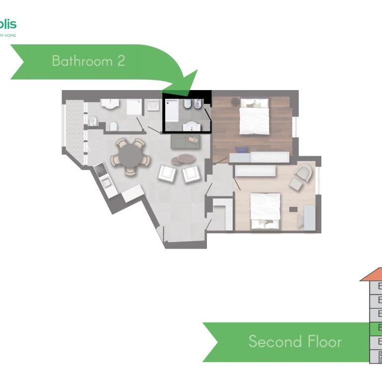 Spacious 2BDR with balcony Arco-Sempione Area, by Rentopolis - Appartamento Deluxe con 2 Camere da Letto e Vista Giardino - 61
