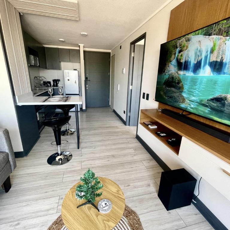 Apartamento Estadio Nacional Ñuñoa con Piscina y estacionamiento - Apartamento de 1 dormitorio - 5