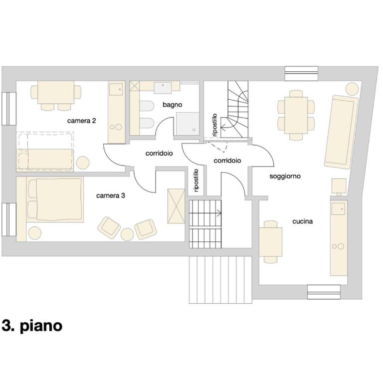 Casa Claudia, stylish & spacious - Three-Bedroom Apartment with Balcony - 44