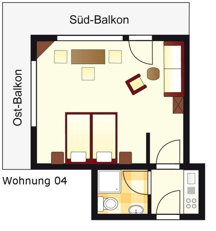 Gästehaus im Wiesengrund - Apartment mit Aussicht und Balkon - 4