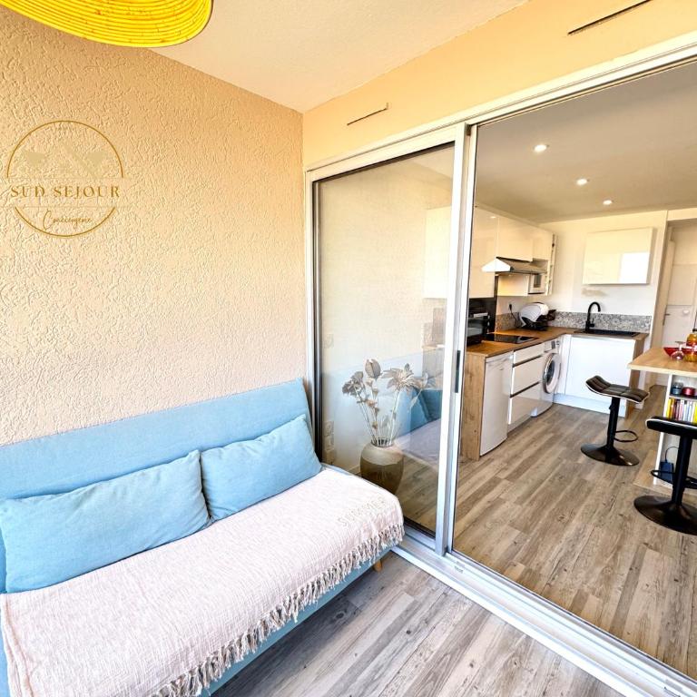 Le Maëva - T2- Front de mer- Clim - Parking - Wifi- SudSéjourConciergerie - Apartamento de 1 dormitorio con vistas al mar - 13