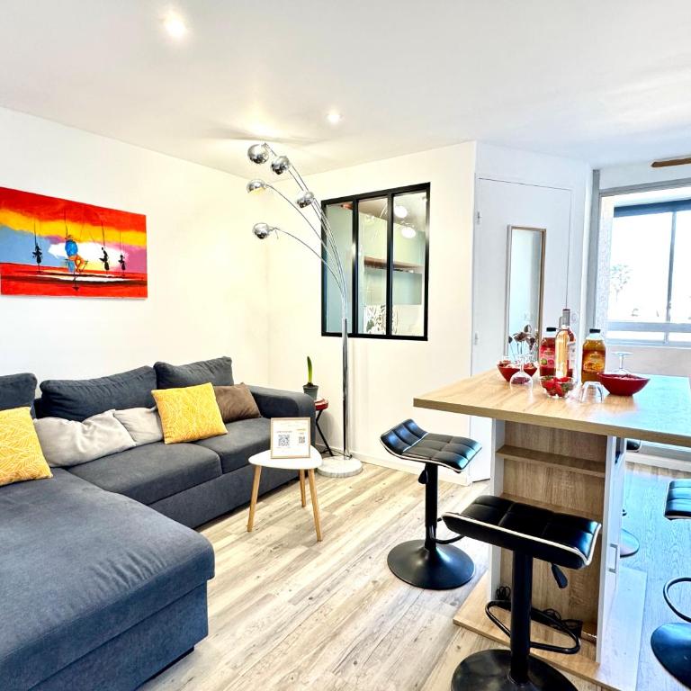 Le Maëva - T2- Front de mer- Clim - Parking - Wifi- SudSéjourConciergerie - Apartamento de 1 dormitorio con vistas al mar - 7