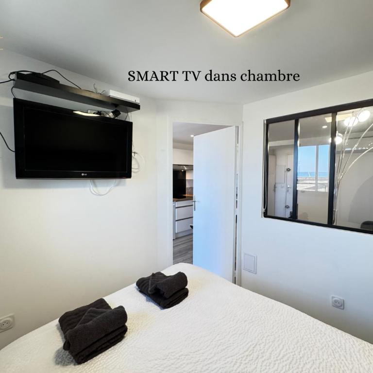 Le Maëva - T2- Front de mer- Clim - Parking - Wifi- SudSéjourConciergerie - Apartamento de 1 dormitorio con vistas al mar - 16