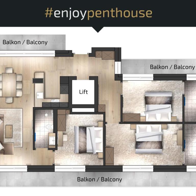 enjoy ischgl - Drei-Zimmer-Penthouse-Apartment mit Dachterrasse - 13