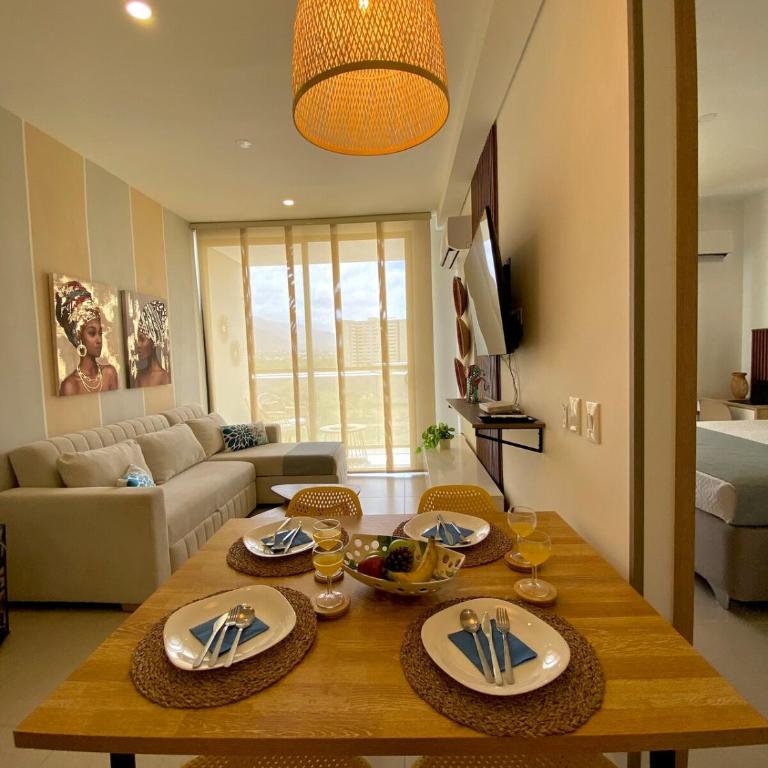 Lujoso con terraza, vista al mar y reserva natural - Apartamento de 1 dormitorio - 2