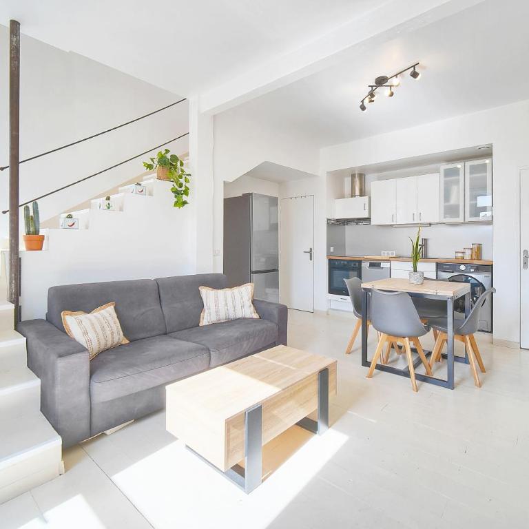 Charmant duplex proche de Cannes centre et à 2min à pied de la mer - Superior Apartment mit 1 Schlafzimmer und Balkon - 3