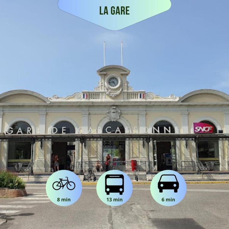 Vue imprenable cité Carcassonne - 4 personnes - Apartment mit 1 Schlafzimmer - 13