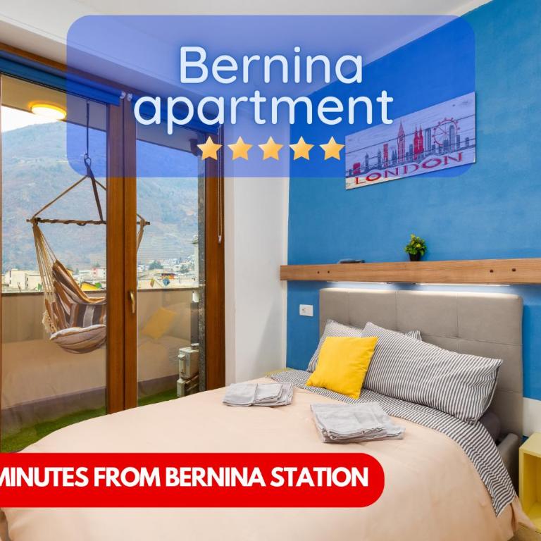 1min from Bernina Express - Mountain View - AC - WiFi - Appartamento con 2 Camere da Letto - 1