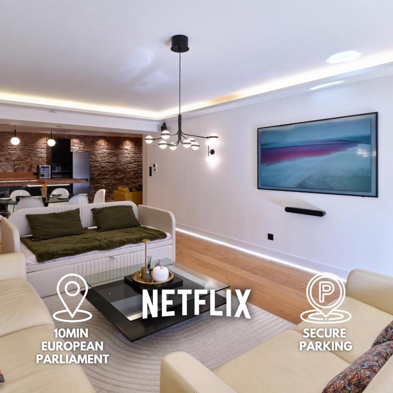 LE LUXURY LOFT - CENTER l DECEMBER MAR-KET l EUROPEAN PARLIAMENT l PARKING l NETFLIX - SPACIOUS & UNIQUE - LE LUXURY LOFT - CENTRE l MARCHÉ DE NOËL l PARLEMENT EUROPÉEN l PARKING l NETFLIX - SPACIEUX & UNIQUE - Two-Bedroom Apartment - 6