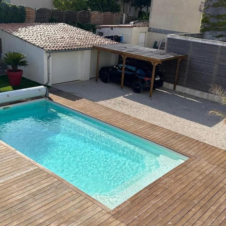 Villa Ali avec piscine et Jacuzzi a450m du la mer 3chambres 2sdb - Maison 3 Chambres - 10