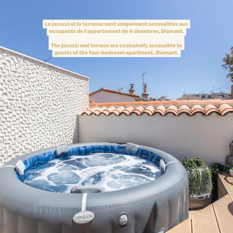 Résidence Topaze - Central - Luxurious - 50m Croisette Palais - LRA CANNES - DIAMANT - Four-Bedroom Apartment with Terrace and Jacuzzi - 13