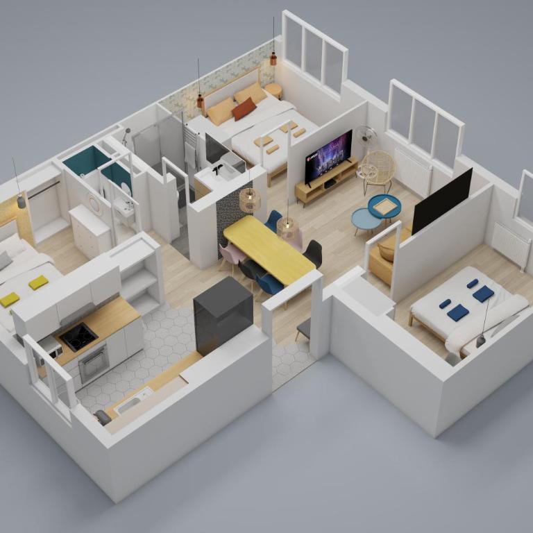 Bienvenue chez Ed T4 cocon bien équipé avec garage et proche transports - Appartement 3 Chambres - 7