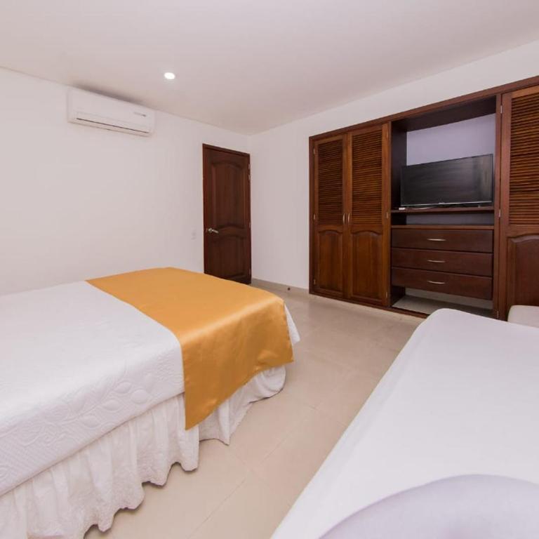 Hospedaje,Torres Del Lago, Cartagena, Turismocolombia-fit - Apartamento de 3 dormitorios con balcón - 6