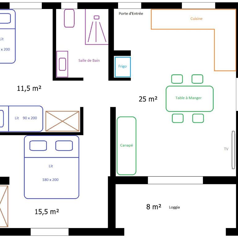 Les Mûriers - Appartement 2 Chambres - Vue sur Jardin - 36