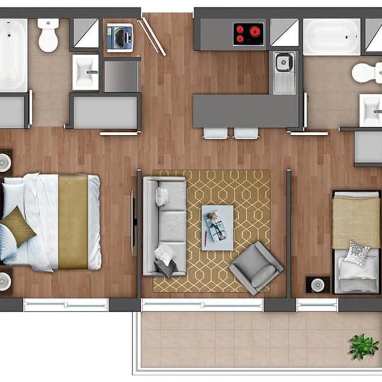 Amplio y cómodo departamento , parking y piscina incluidos - Two-Bedroom Apartment - 23