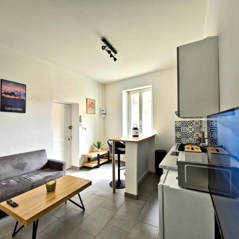 Tour Ouest - T2 entre Cité Médiévale et Bastide - Apartment mit 1 Schlafzimmer und Terrasse - 5