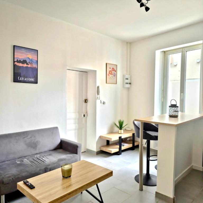 Tour Ouest - T2 entre Cité Médiévale et Bastide - Apartment mit 1 Schlafzimmer und Terrasse - 1