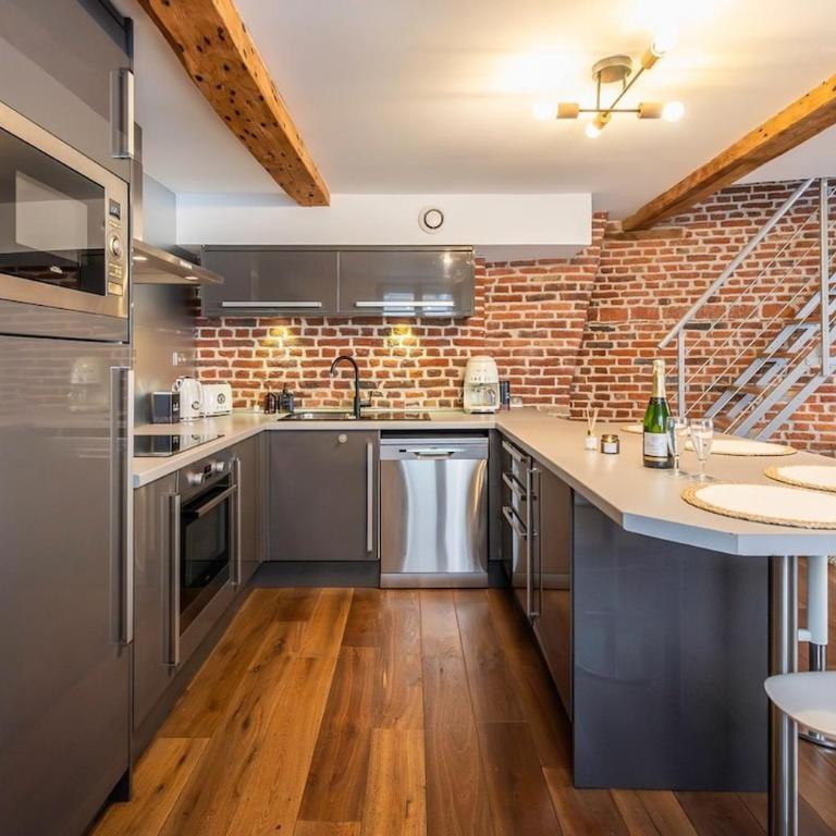 Duplex Rue Royale, rooftop, balnéo spa - Apartment mit 2 Schlafzimmern - 18