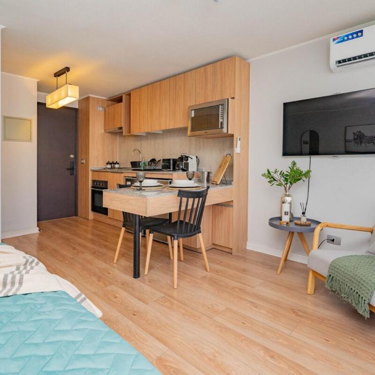 Studio in Santiago with Parking - Apartamento de 1 Dormitorio con balcón y vistas a la ciudad - 16