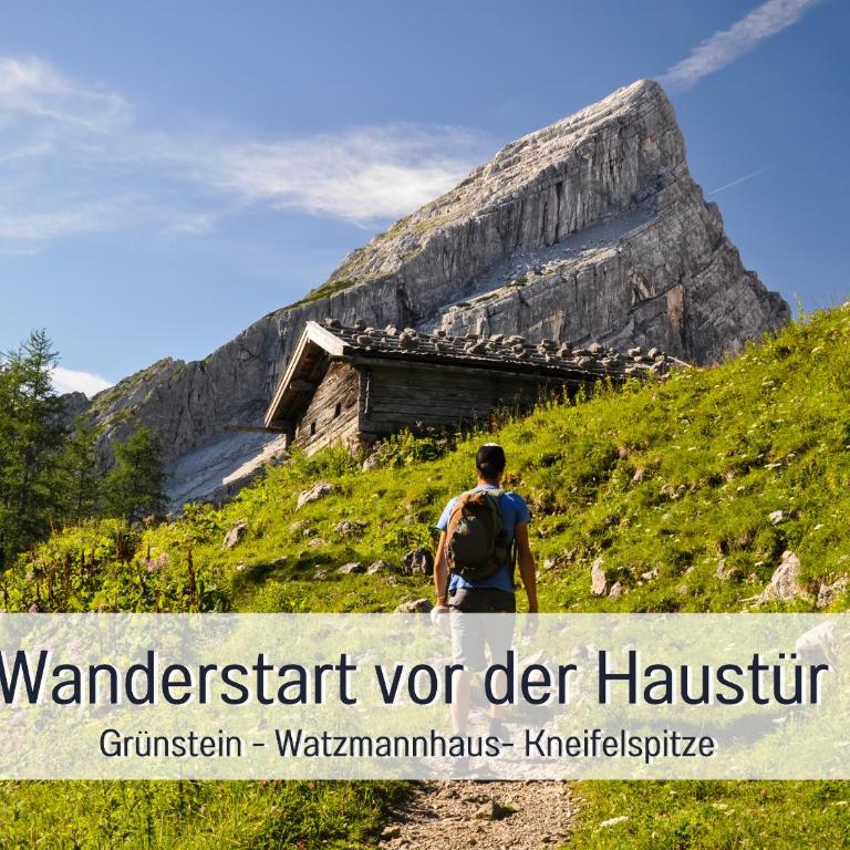 Die Watzmannsuite - Familienfreundliche Ferienwohnung in historischer Villa mit Kamin, Infrarotsauna, Balkon, Garten, nur 10 Gehminuten ins Zentrum von Berchtesgaden - Apartment mit 2 Schlafzimmern - 40