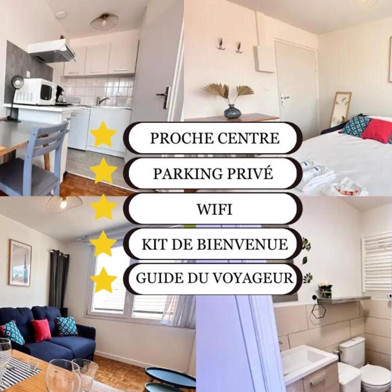 La suite des 3 piliers studio avec parking privé - Appartement 1 Chambre - 6