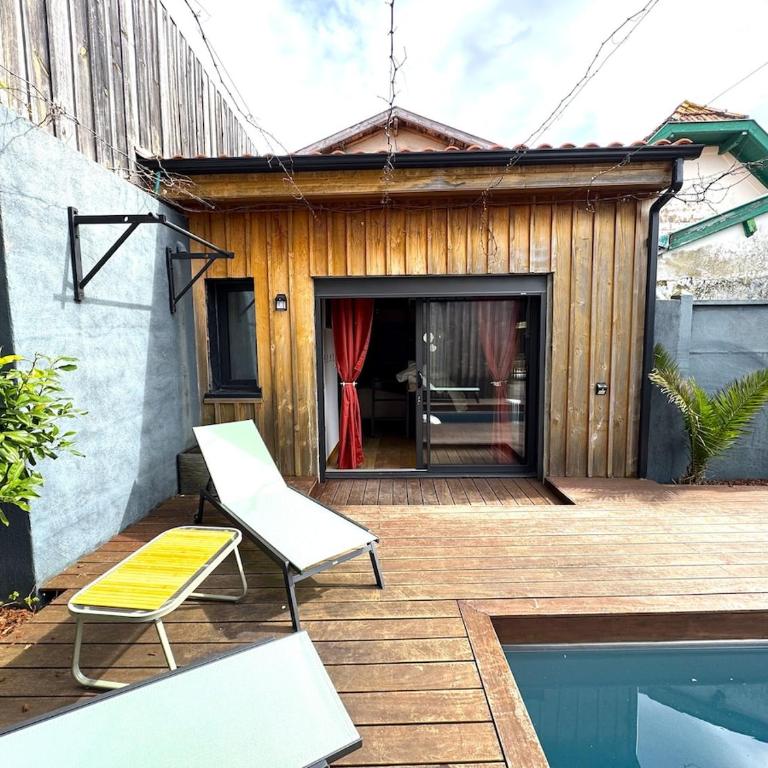 Havre du Bassin avec piscine et studio indépendant - Maison 3 Chambres - 28