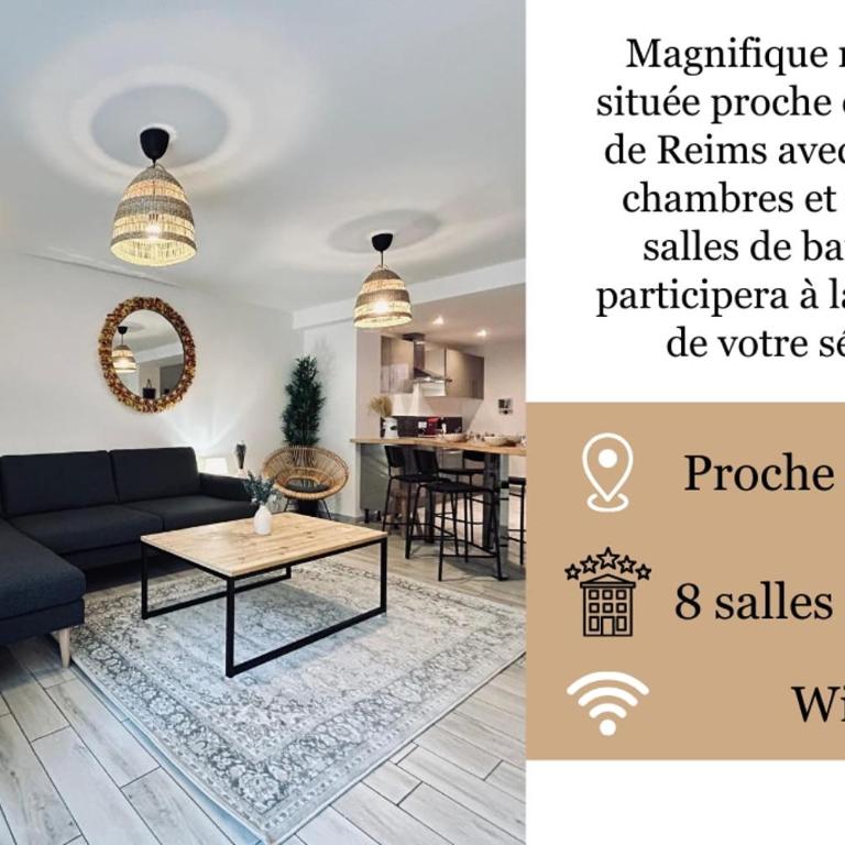 Maison de charme Reims 8 chambres, 8 salle de bain - Appartamento - 29