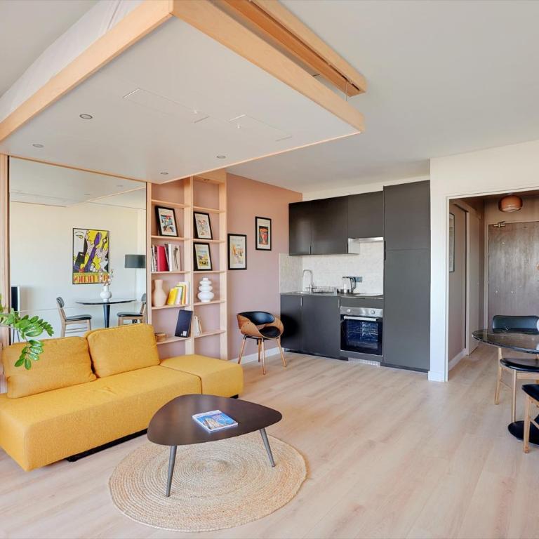 Studio refait à neuf avec balcon et vue sur la Seine - bail mobilité - Appartement 1 Chambre - 1