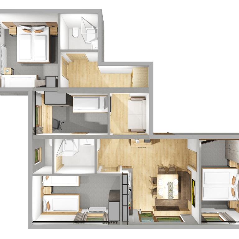 Haus Enzian - Apartment mit 4 Schlafzimmern und einem Balkon - 2