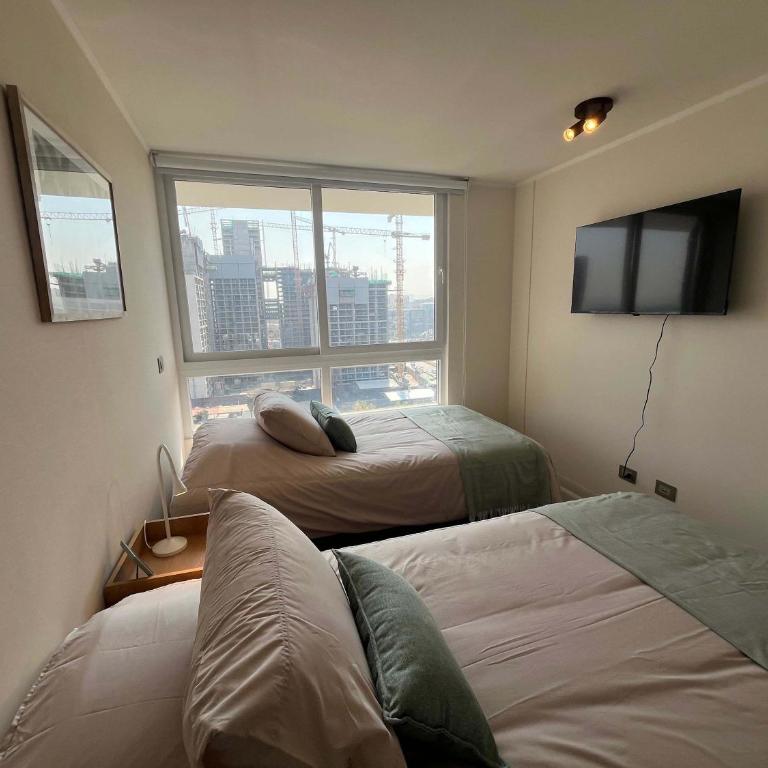 HOM I Nuevo Depto 2D2B Nunoa 4PAX Metro PlazaEgana NEW1014 - Apartamento - 74