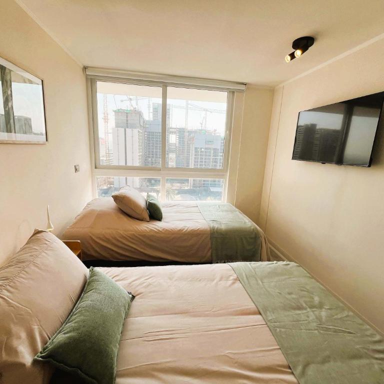 HOM I Nuevo Depto 2D2B Nunoa 4PAX Metro PlazaEgana NEW1014 - Apartamento - 76