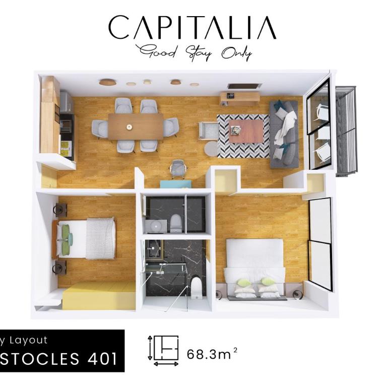 Capitalia Temistocles Polanco - Apartamento Premium con balcón - 2 dormitorios - 12