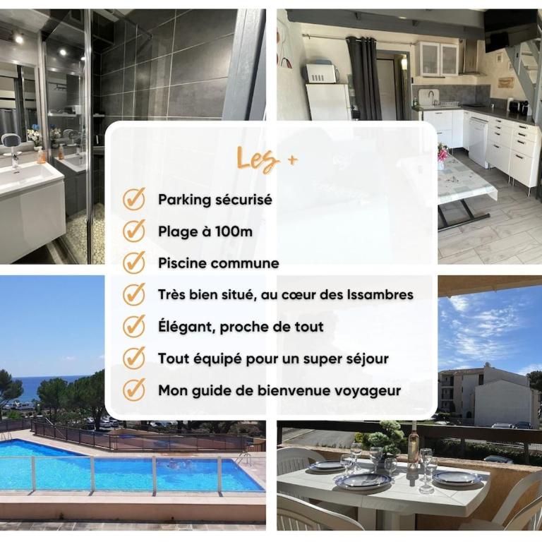 Studio 24m2 - parking - clim - piscine - mer à 100m - Apartment mit 2 Schlafzimmern - 2