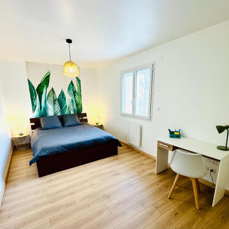 Le Cèdre Enchanté - Maison avec 2 chambres pour 6 personnes climatisée, avec terrasse et BBQ - Maison 2 Chambres - 11