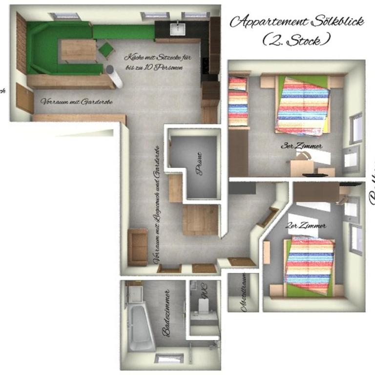 Appartement Berndlhof Mitterberg - Gröbming - Schladming - Appartement avec Balcon - 16