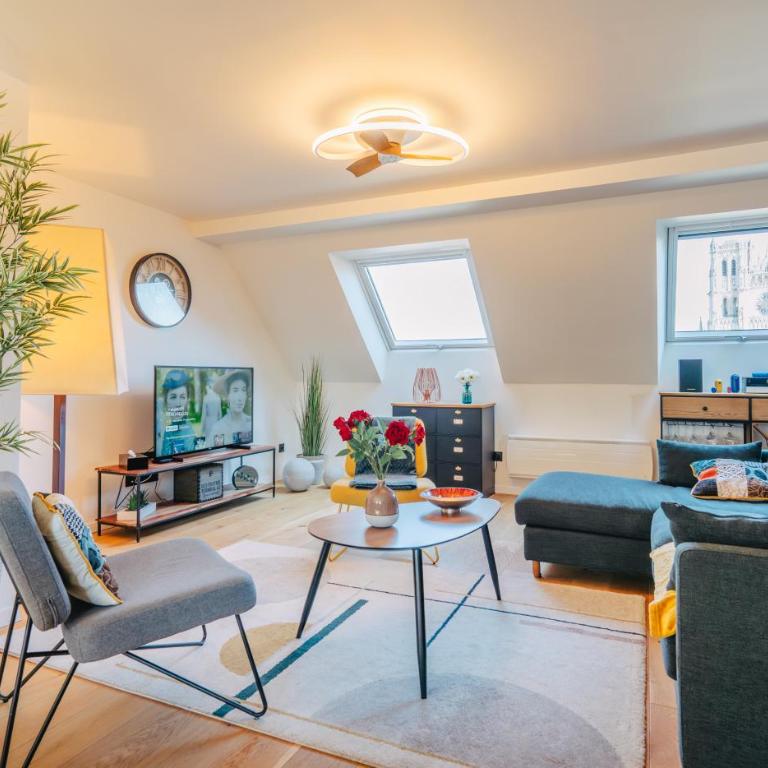 Elegant 120m2-Face cathedrale-6 pers-free Parking - Appartement 2 Chambres Deluxe - 10