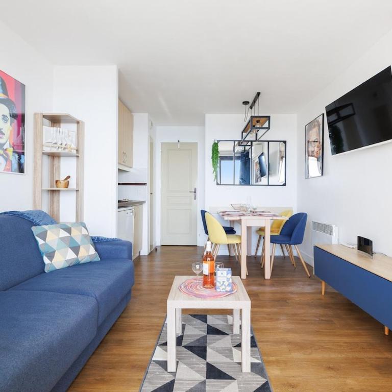 Résidence piscine vue mer parking 4 personnes - Apartment mit 1 Schlafzimmer, Meerblick und Terrasse - 15