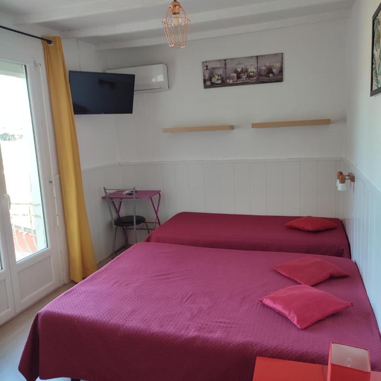 Hôtel le Calypso - Chambre Double avec Terrasse - 12
