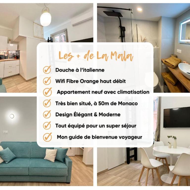 Appartements neuf - Frontière de Monaco - clim - WIFI - Studio avec mezzanine - 2