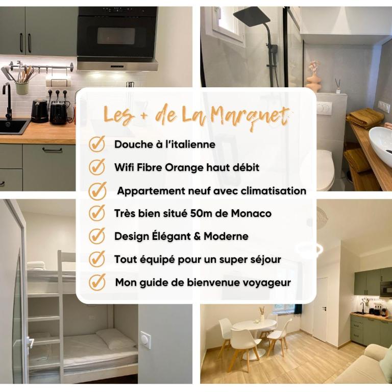 Appartements neuf - Frontière de Monaco - clim - WIFI - Studio - 2