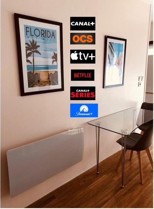 T2 Tout confort TV 55' avec canal séries netflix Disney Dazen Bein sport apple TV OCS paramount prime vidéo - Appartement 1 Chambre - 7