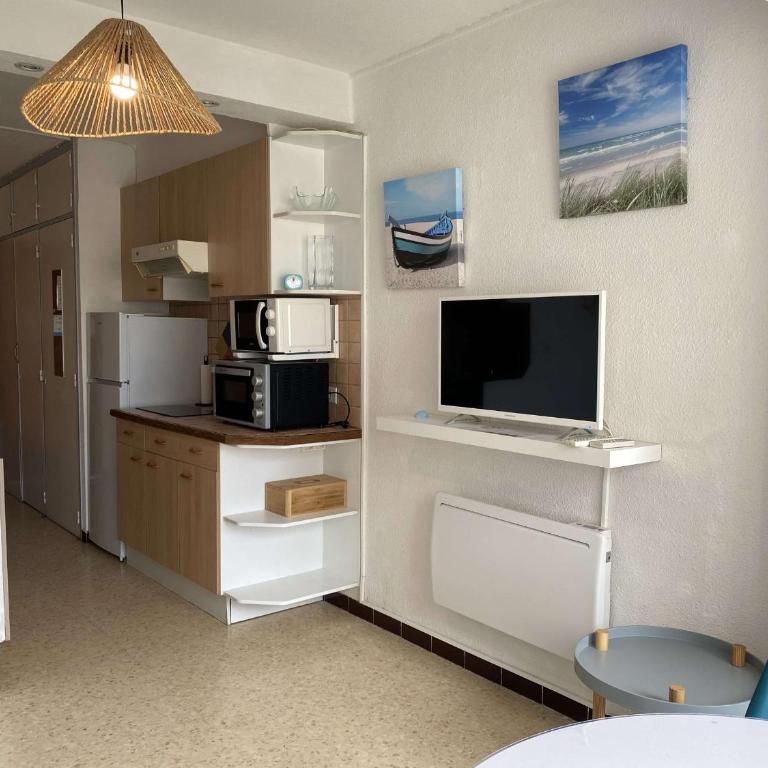 Appartement T1 climatisé avec cuisine équipée, TV, lave-linge, proche centre Balaruc-les-Bains - FR-1-553-258 - Apartment - 9