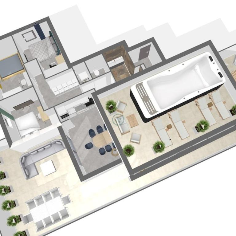Skyline Rooftop Swim Spa - Luxuriöse Ferienwohnung mit 4 Schlafzimmern - 54