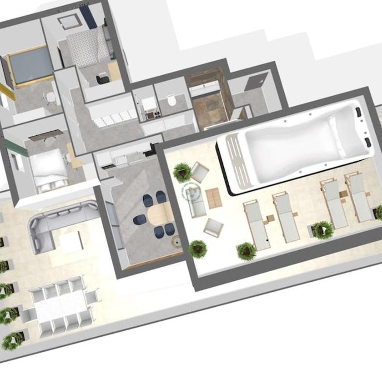 Skyline Rooftop Swim Spa - Luxuriöse Ferienwohnung mit 4 Schlafzimmern - 52