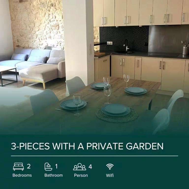 3-pieces Flat with Private Garden & BBQ - Appartement 2 Chambres - 1