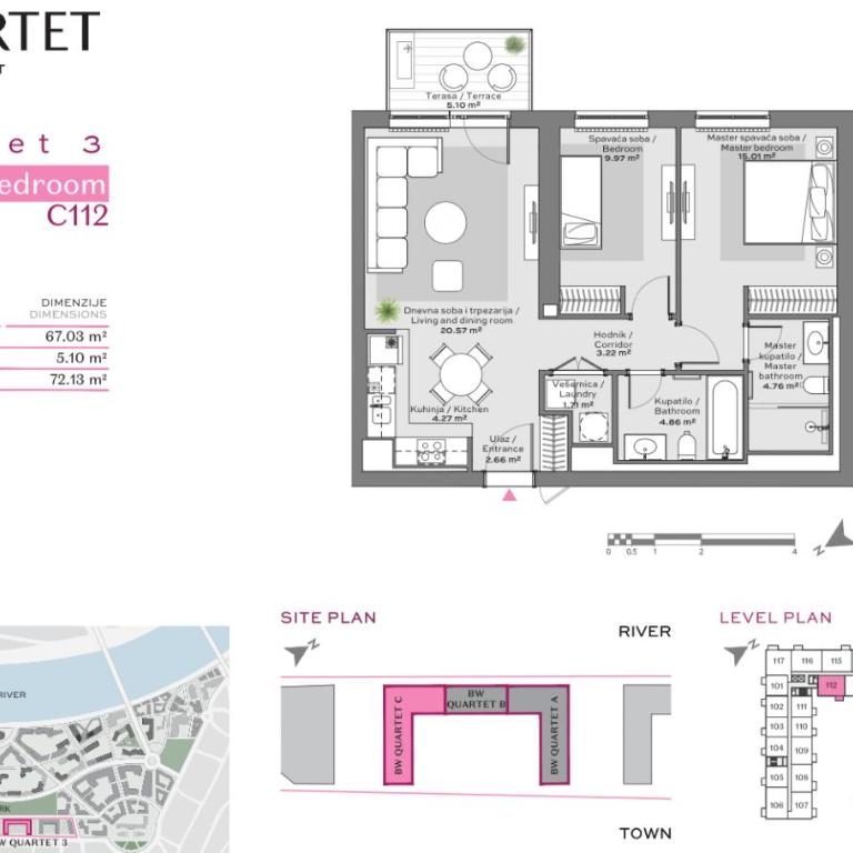 Hercules Apartment Belgrade Waterfront - Two-Bedroom Apartment with City View - 36