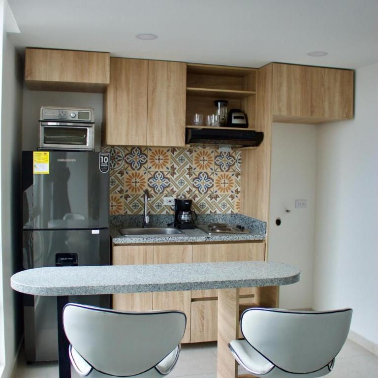 Moderno Apto en Centro Internacional, con Internet de alta velocidad y terraza - One-Bedroom Apartment - 15
