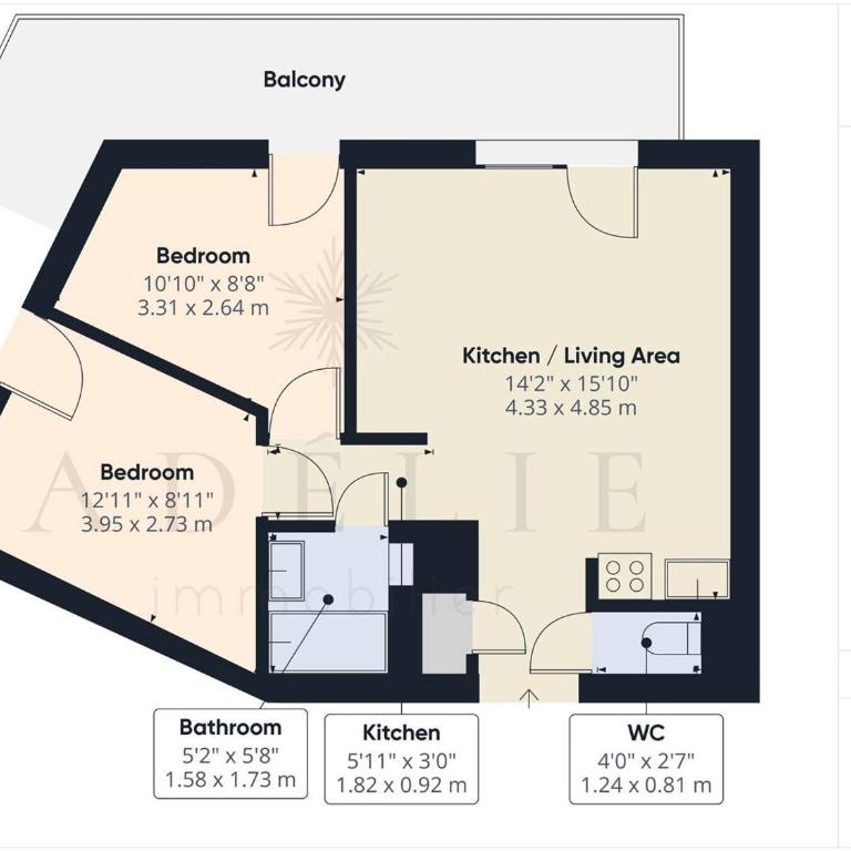 Charmant 3P Centre Station avec Parking et TV - FR-1-398-559 - Appartement (6 Adultes) - 11